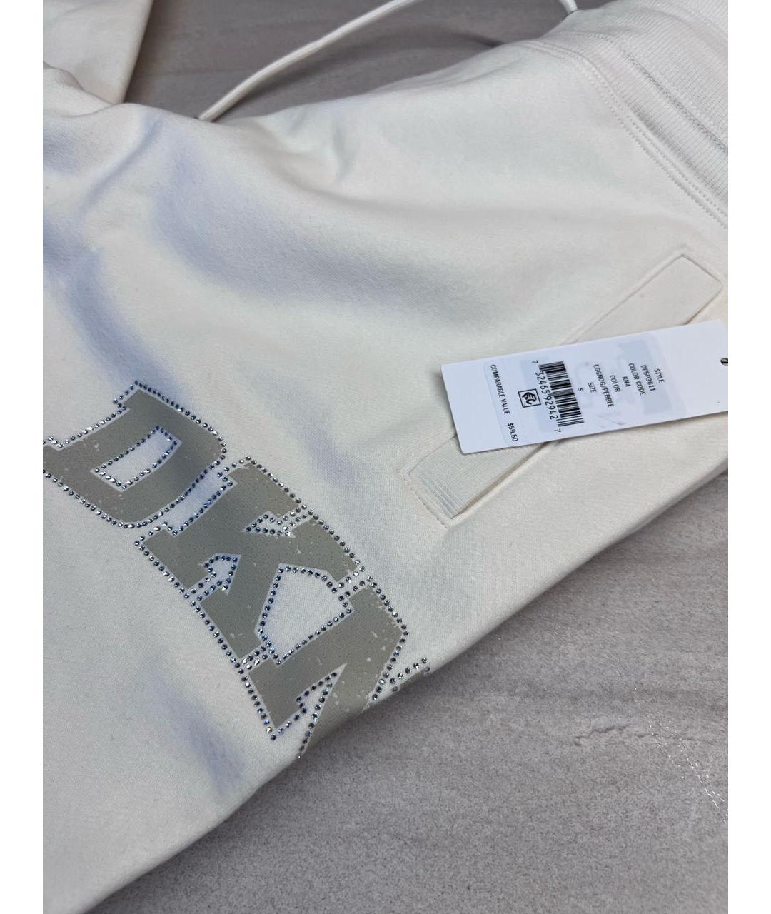 DKNY Бежевые хлопковые спортивные брюки и шорты, фото 5