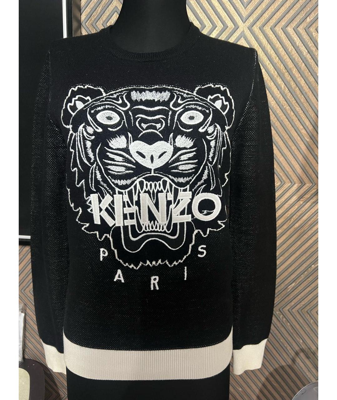 KENZO Черный хлопковый джемпер / свитер, фото 5