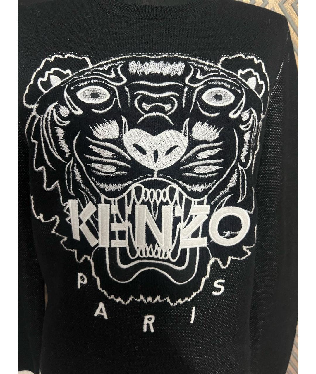 KENZO Черный хлопковый джемпер / свитер, фото 4