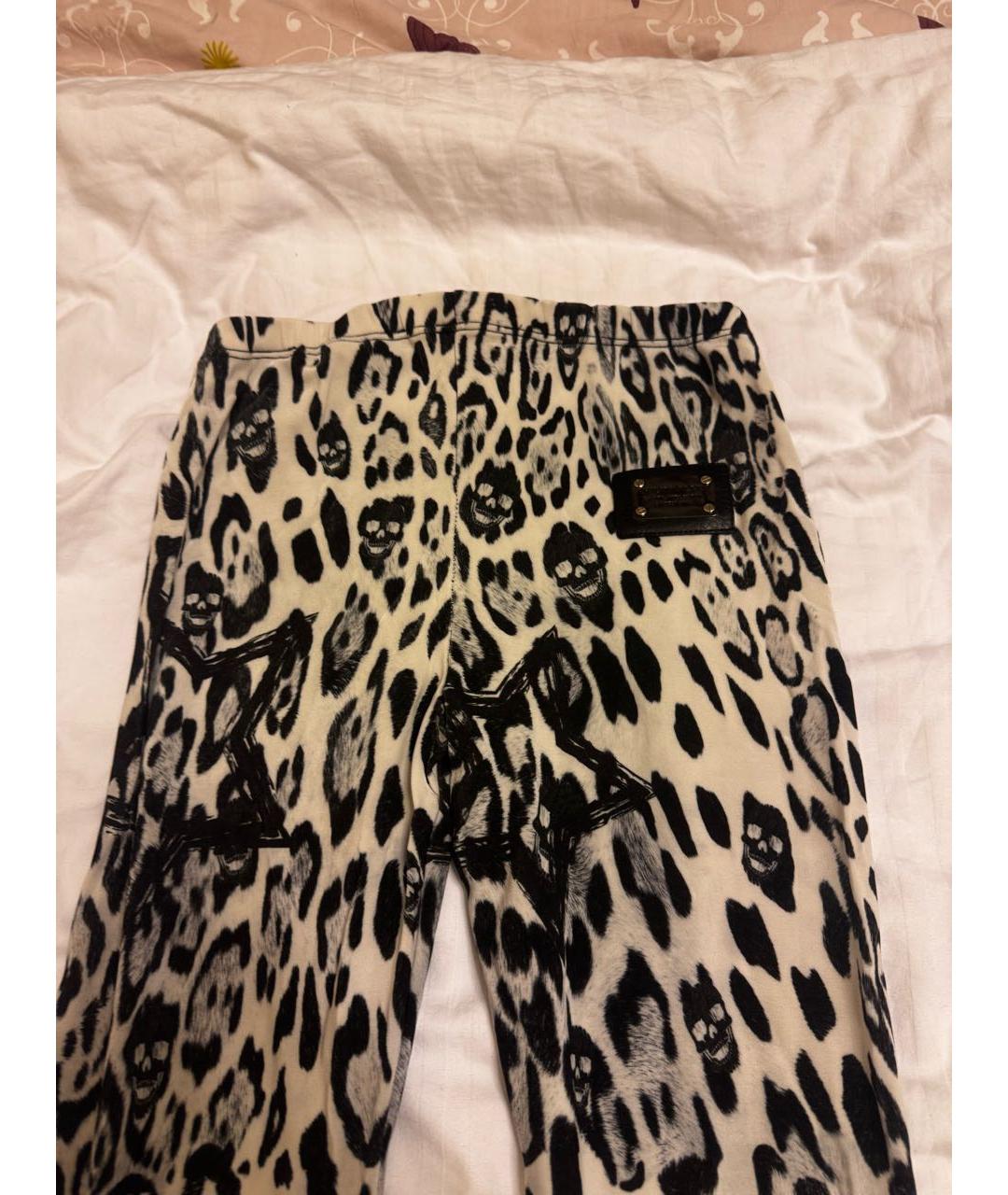 PHILIPP PLEIN Белые вискозные спортивные брюки и шорты, фото 4