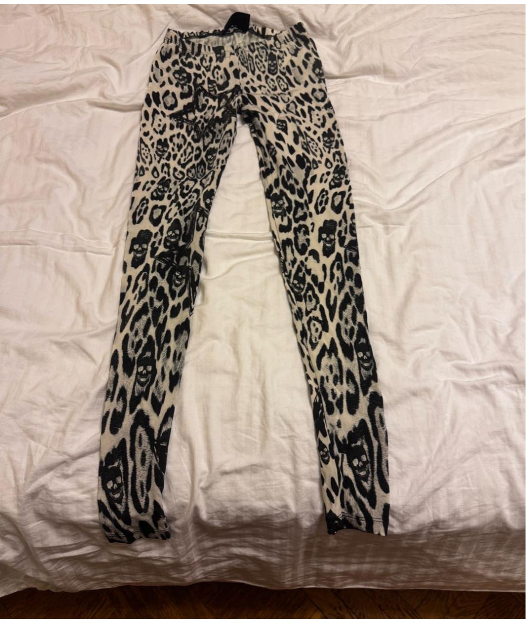 PHILIPP PLEIN Белые вискозные спортивные брюки и шорты, фото 7