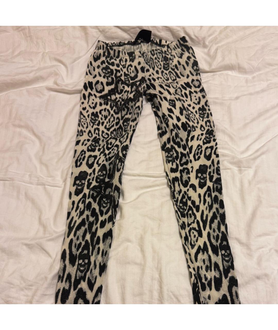 PHILIPP PLEIN Белые вискозные спортивные брюки и шорты, фото 3