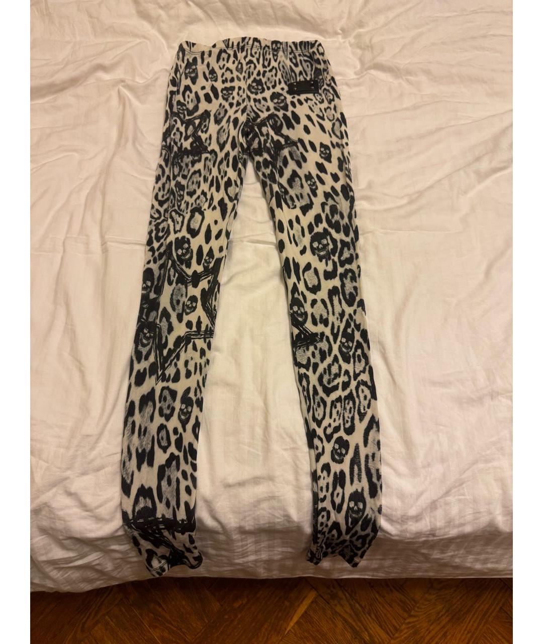 PHILIPP PLEIN Белые вискозные спортивные брюки и шорты, фото 2