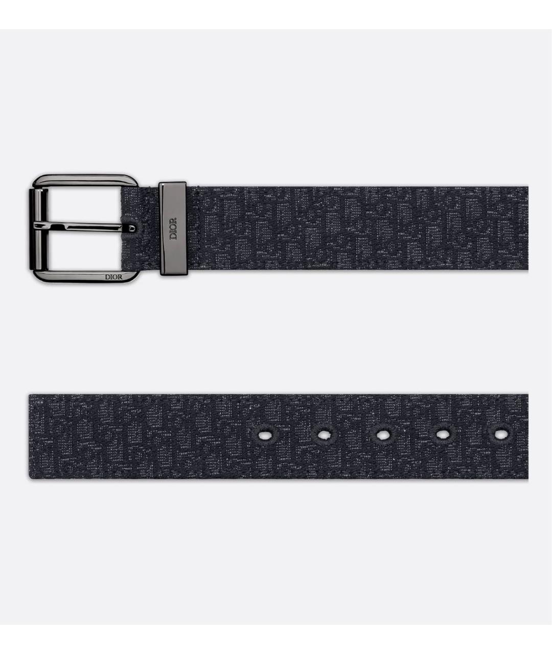 CHRISTIAN DIOR Черный кожаный ремень, фото 2