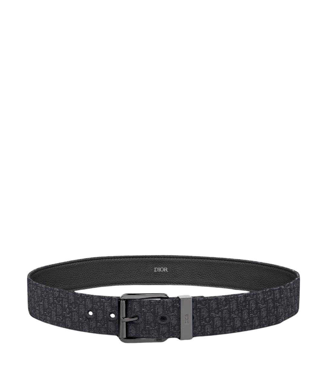 CHRISTIAN DIOR Черный кожаный ремень, фото 1