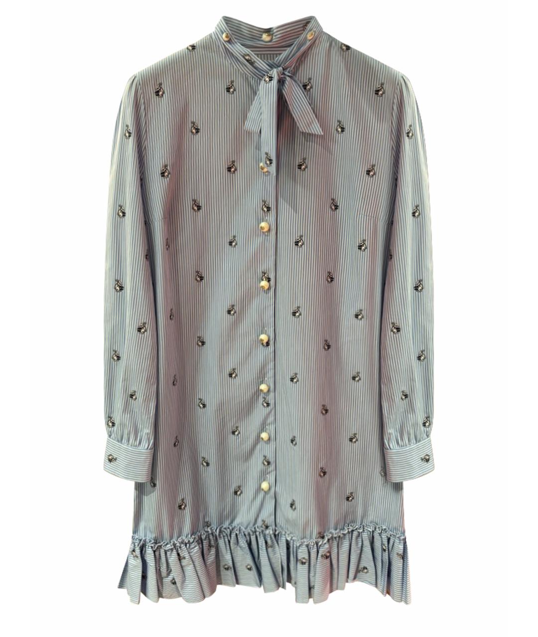 GUCCI Голубое хлопковое платье, фото 1