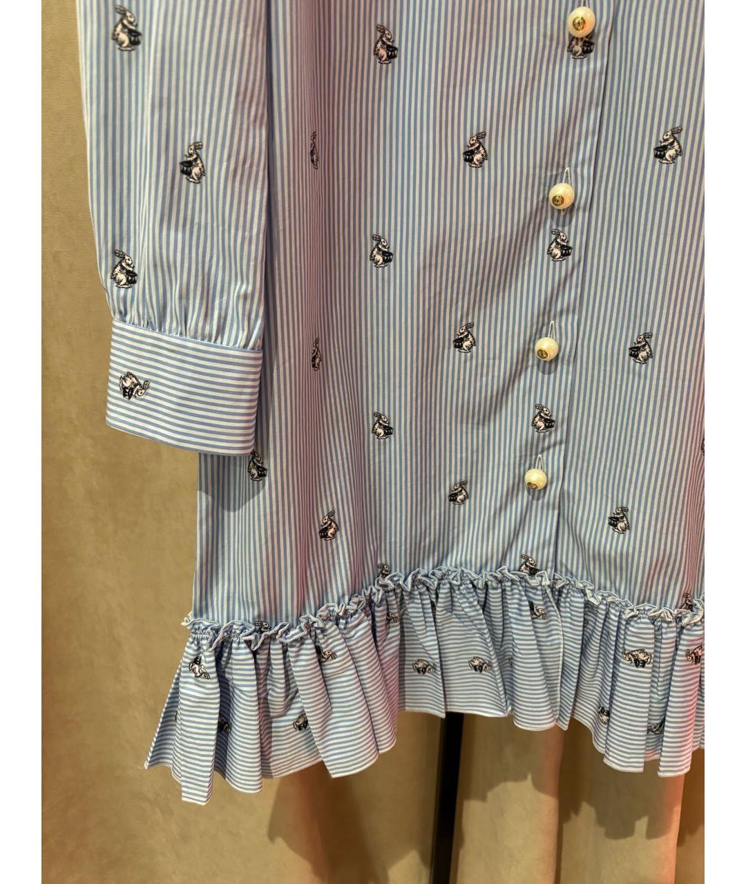 GUCCI Голубое хлопковое платье, фото 8