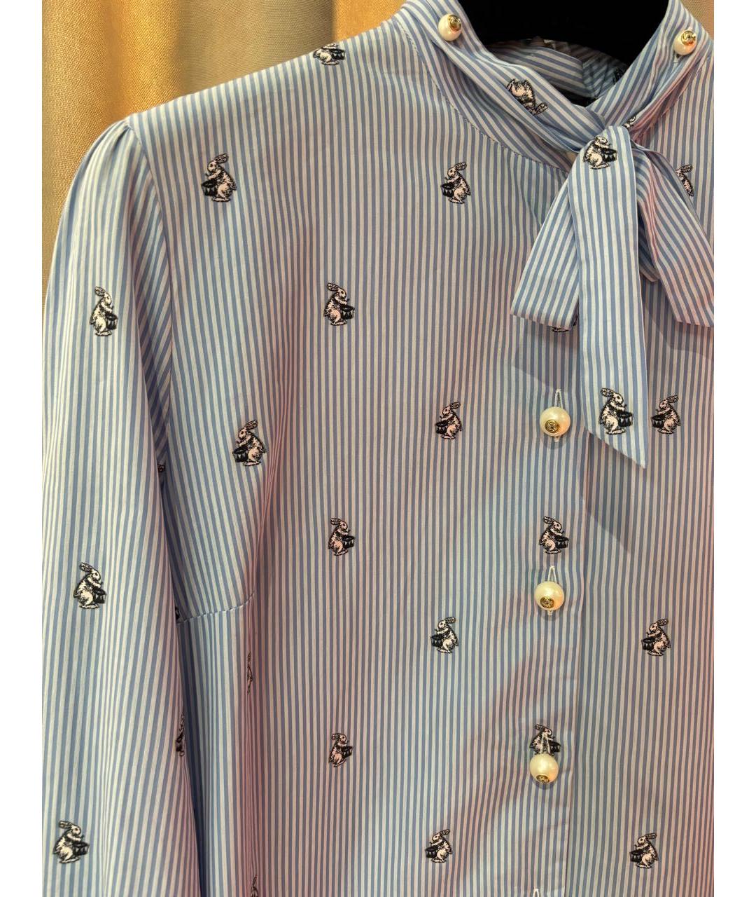 GUCCI Голубое хлопковое платье, фото 6