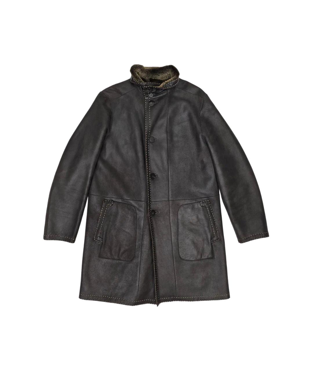 FENDI Коричневая кожаная дубленка/шуба, фото 8