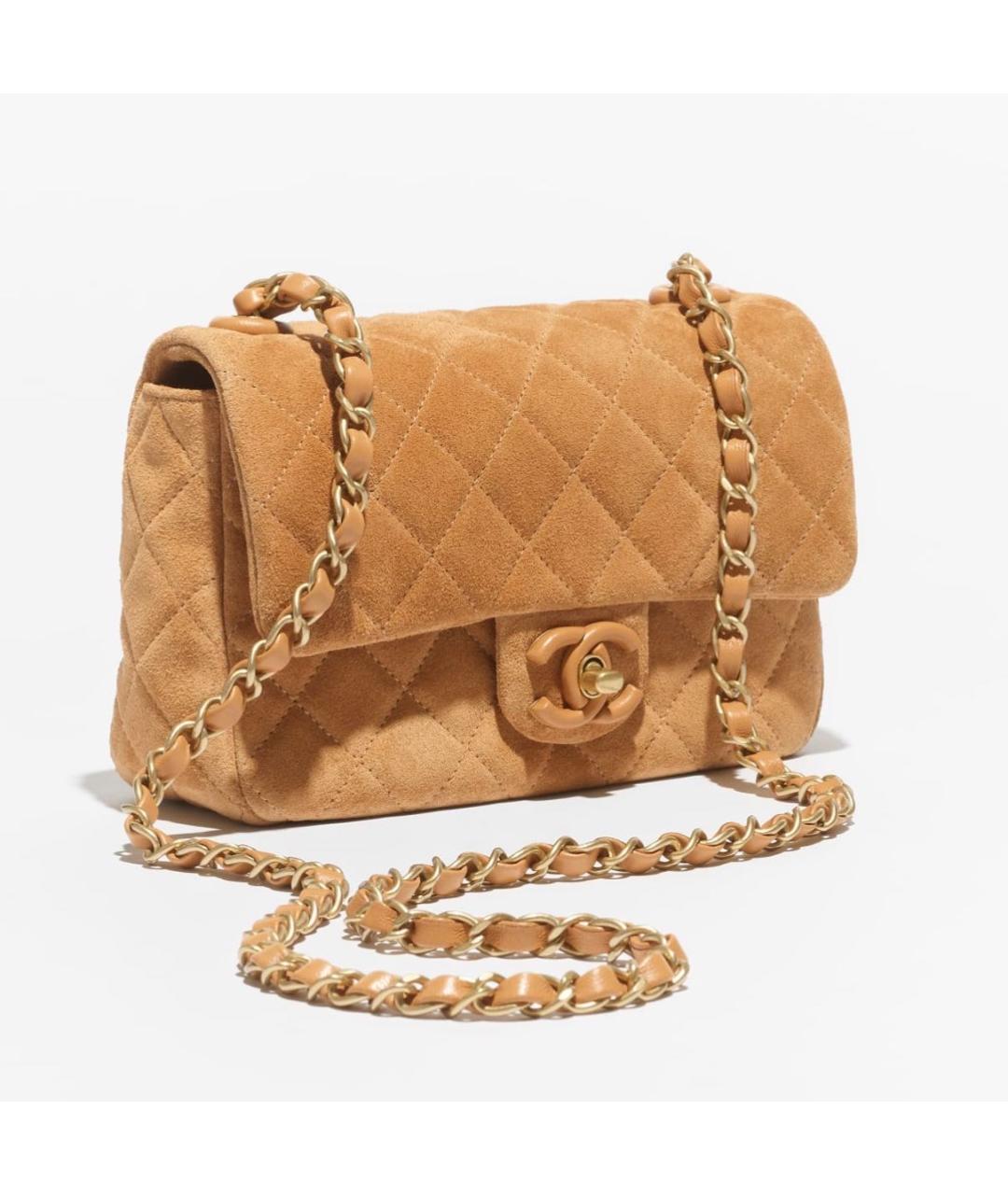 CHANEL Коричневая замшевая сумка через плечо, фото 2