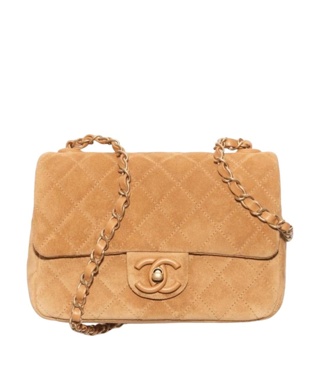 CHANEL Коричневая замшевая сумка через плечо, фото 1