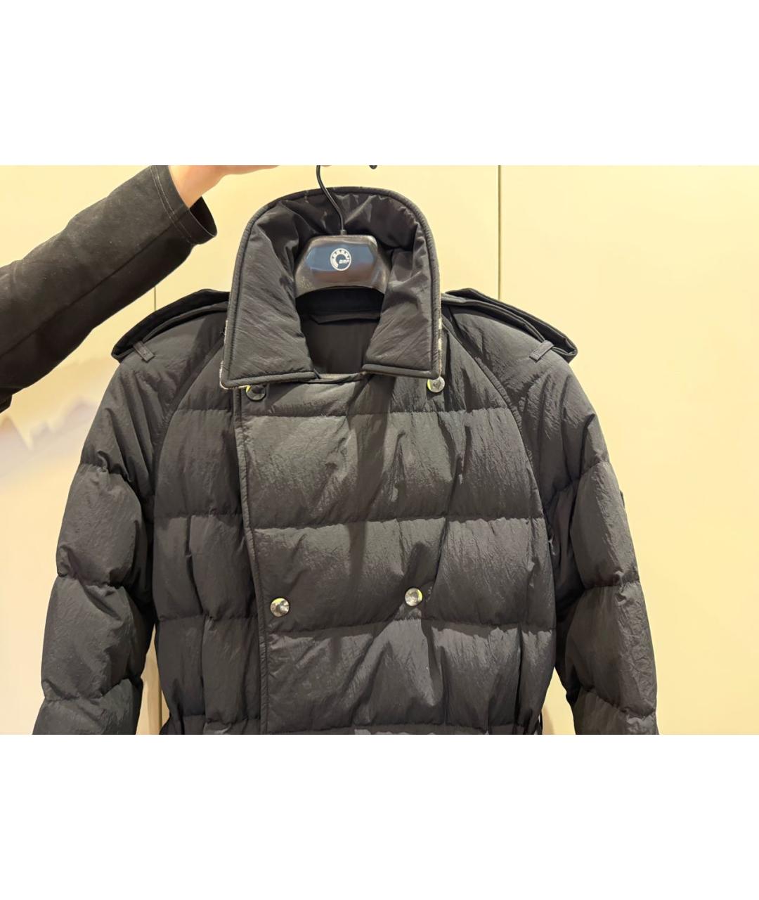 BURBERRY Черный полиамидовый пуховик, фото 4