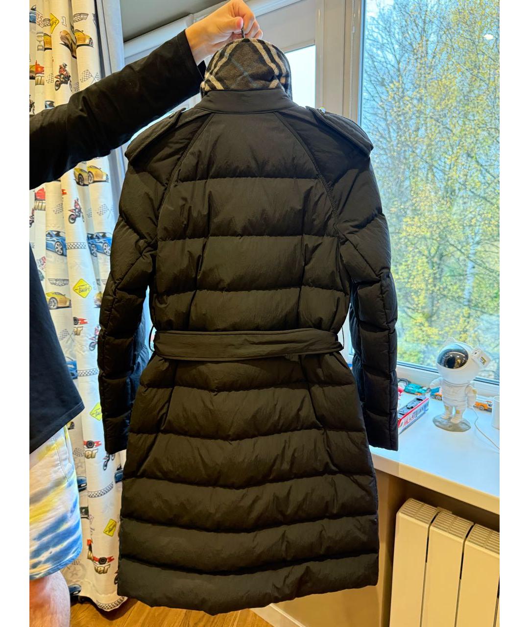 BURBERRY Черный полиамидовый пуховик, фото 2