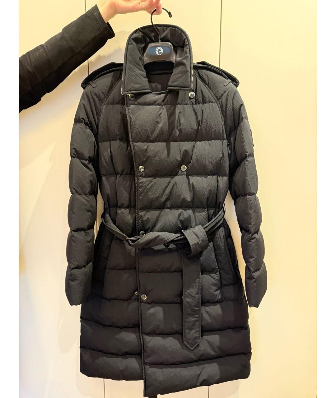 BURBERRY Черный полиамидовый пуховик, фото 9