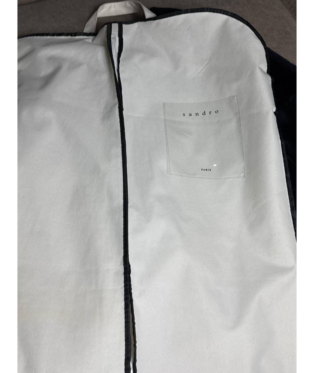 SANDRO Черная кожаная дубленка/шуба, фото 4