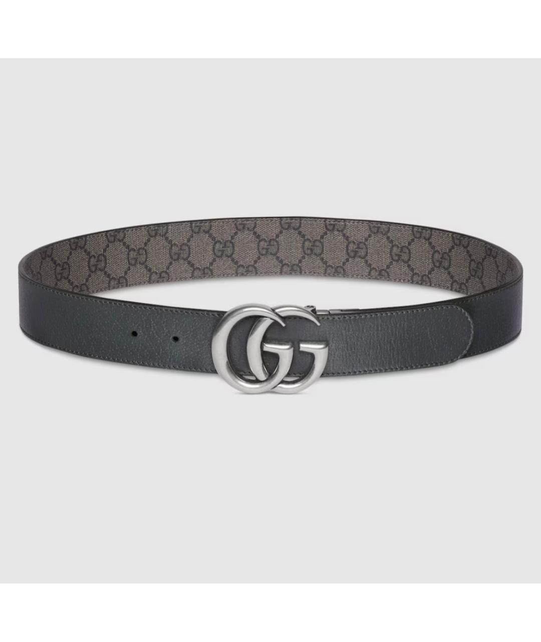 GUCCI Серый кожаный ремень, фото 4