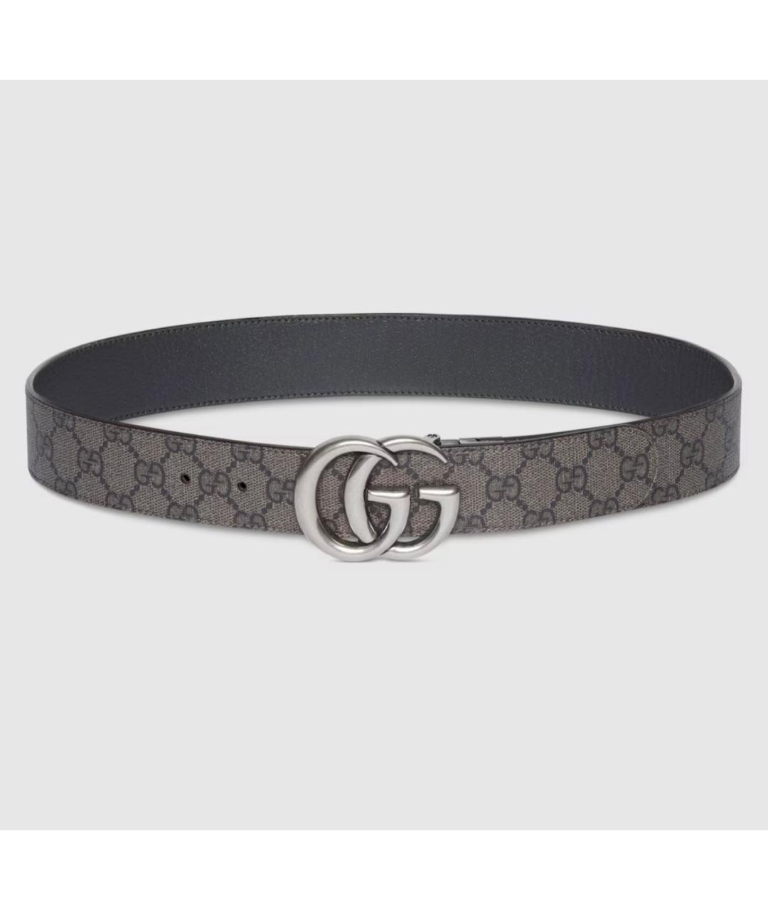 GUCCI Серый кожаный ремень, фото 6