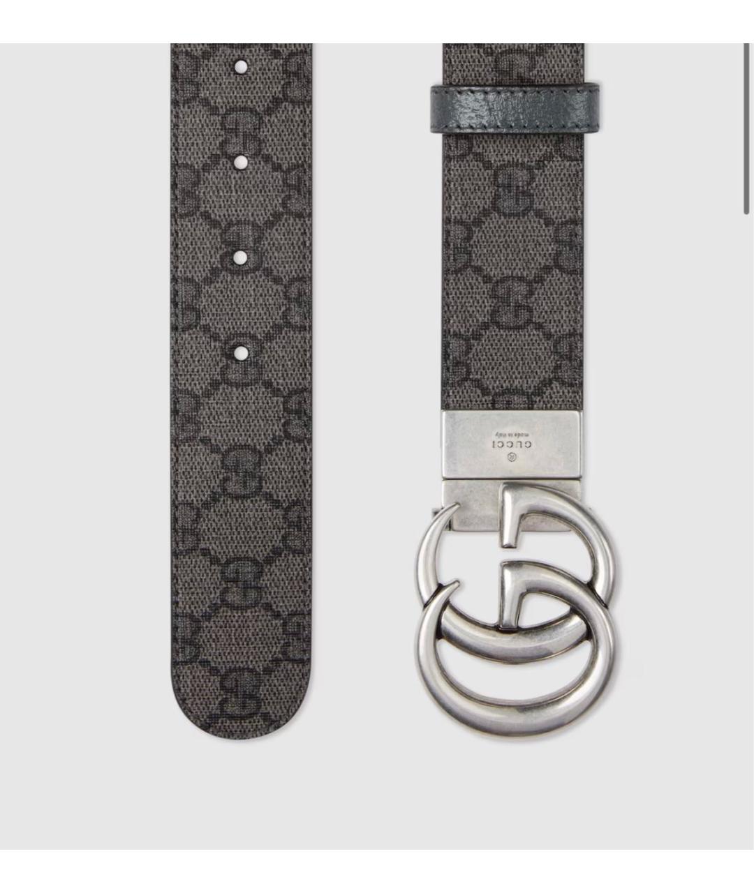 GUCCI Серый кожаный ремень, фото 2