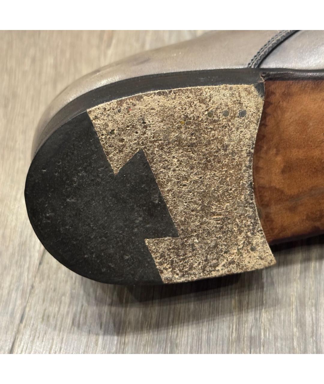 SERGIO ROSSI Серые кожаные туфли, фото 7