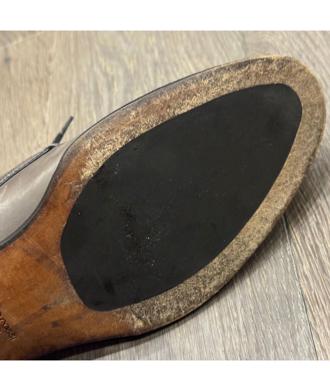 SERGIO ROSSI Серые кожаные туфли, фото 6