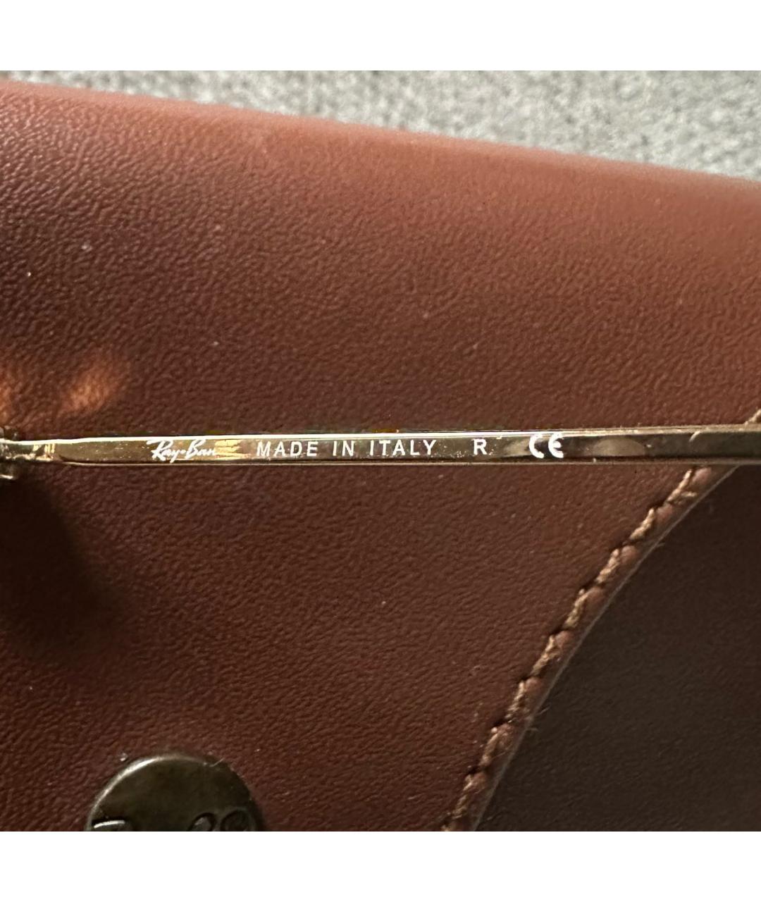 RAY BAN Золотые металлические солнцезащитные очки, фото 4