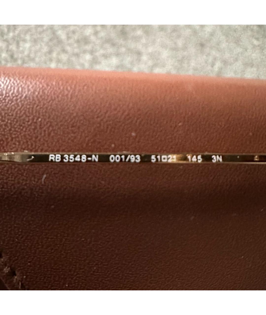 RAY BAN Золотые металлические солнцезащитные очки, фото 5