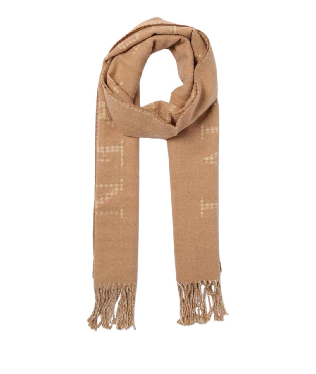 POLO RALPH LAUREN Бежевый шерстяной шарф, фото 1