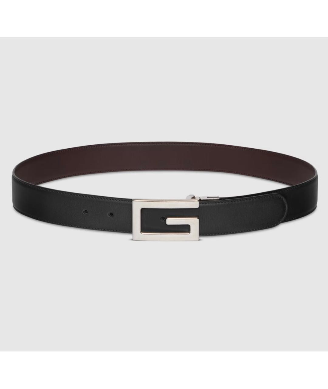 GUCCI Черный кожаный ремень, фото 5