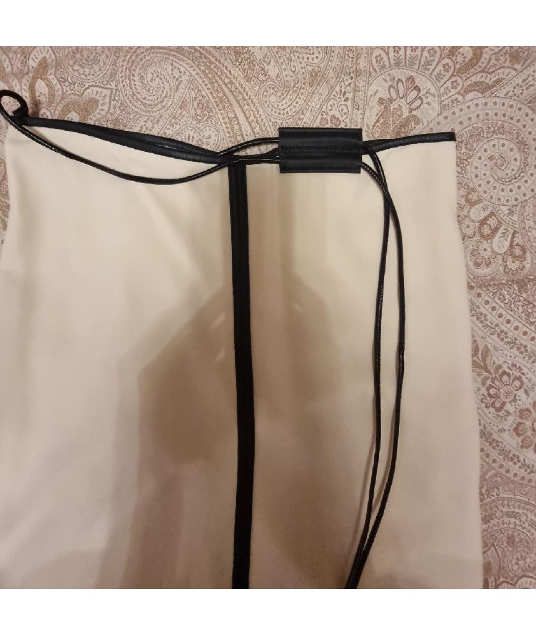 VICTORIA BECKHAM Бежевая вискозная юбка миди, фото 4