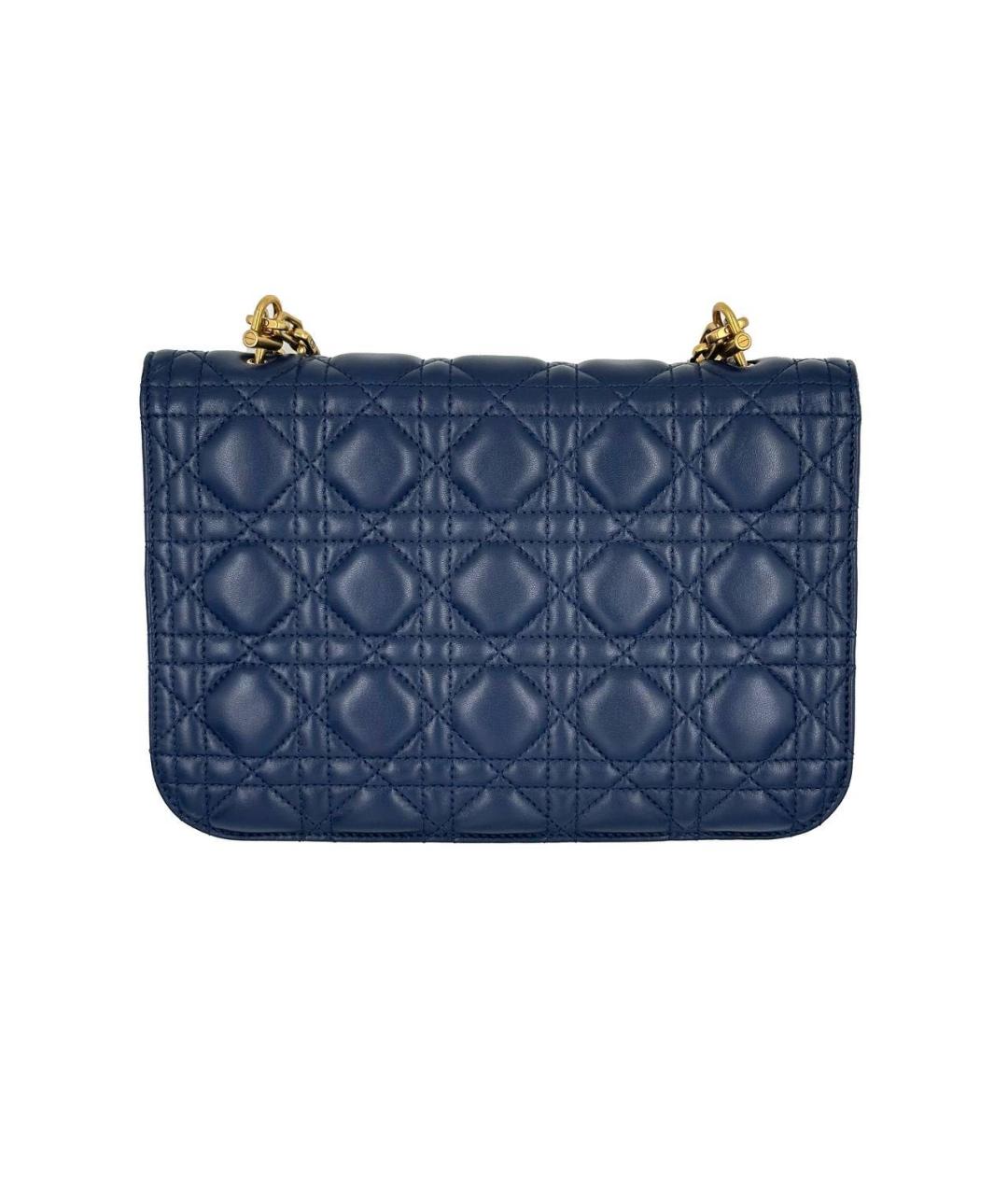 CHRISTIAN DIOR Синяя кожаная сумка через плечо, фото 3