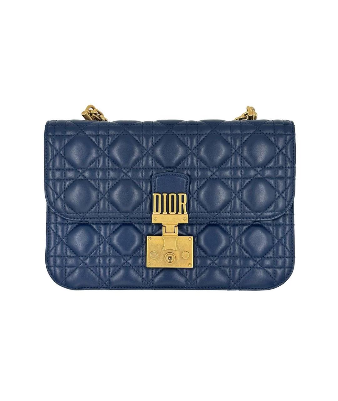 CHRISTIAN DIOR Синяя кожаная сумка через плечо, фото 2