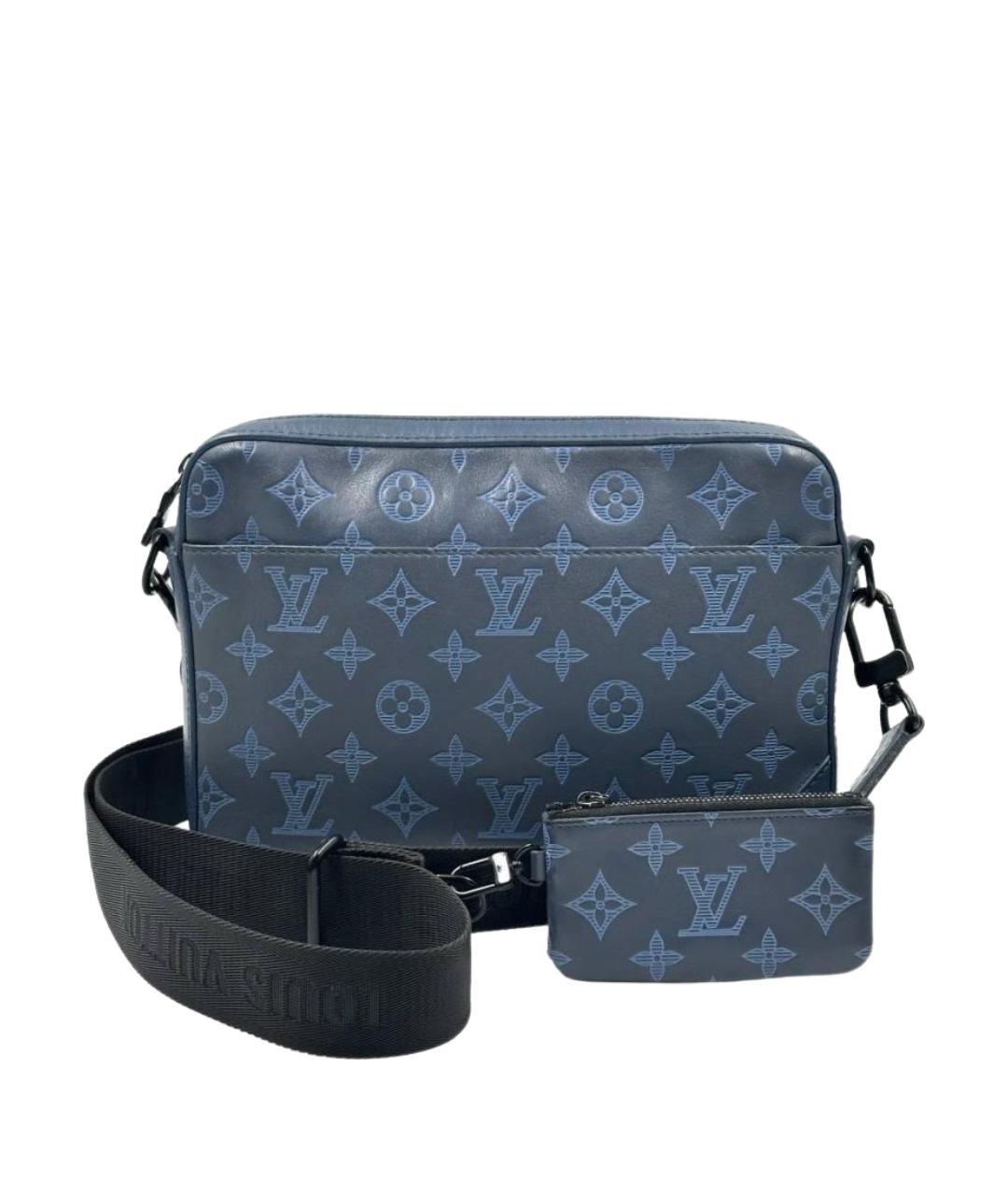 LOUIS VUITTON Синяя кожаная сумка на плечо, фото 1