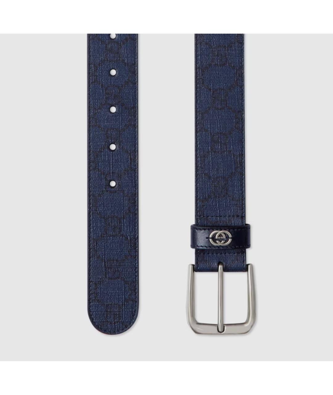 GUCCI Темно-синий ремень, фото 2