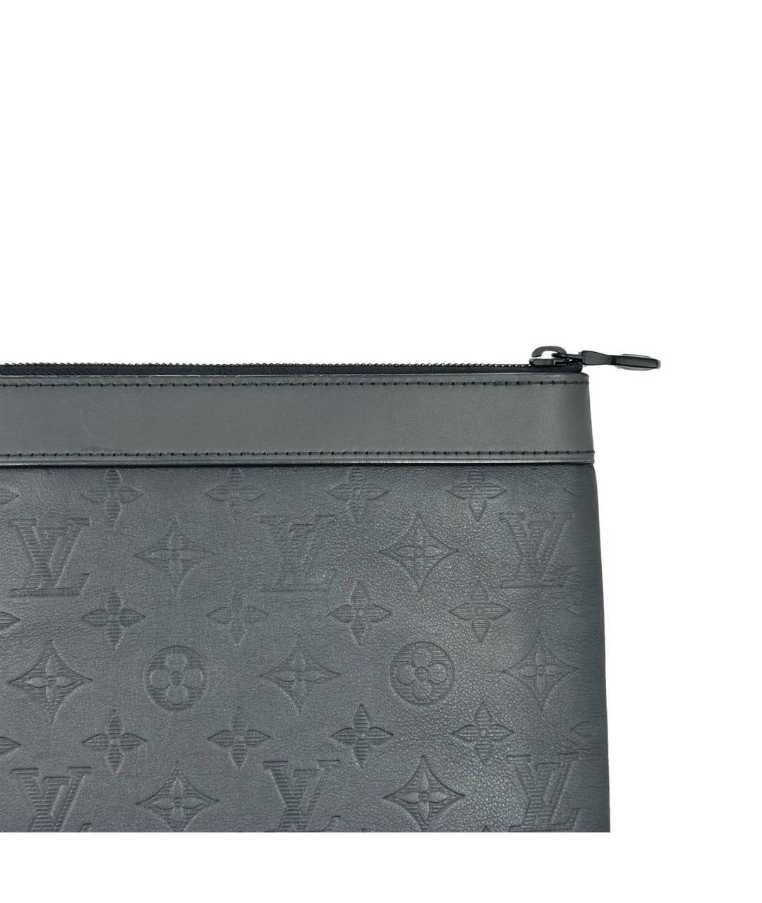 LOUIS VUITTON Черная кожаная папка для документов, фото 2