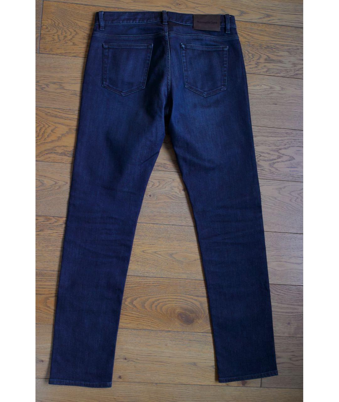 ERMENEGILDO ZEGNA XXX Темно-синие хлопко-эластановые джинсы, фото 2