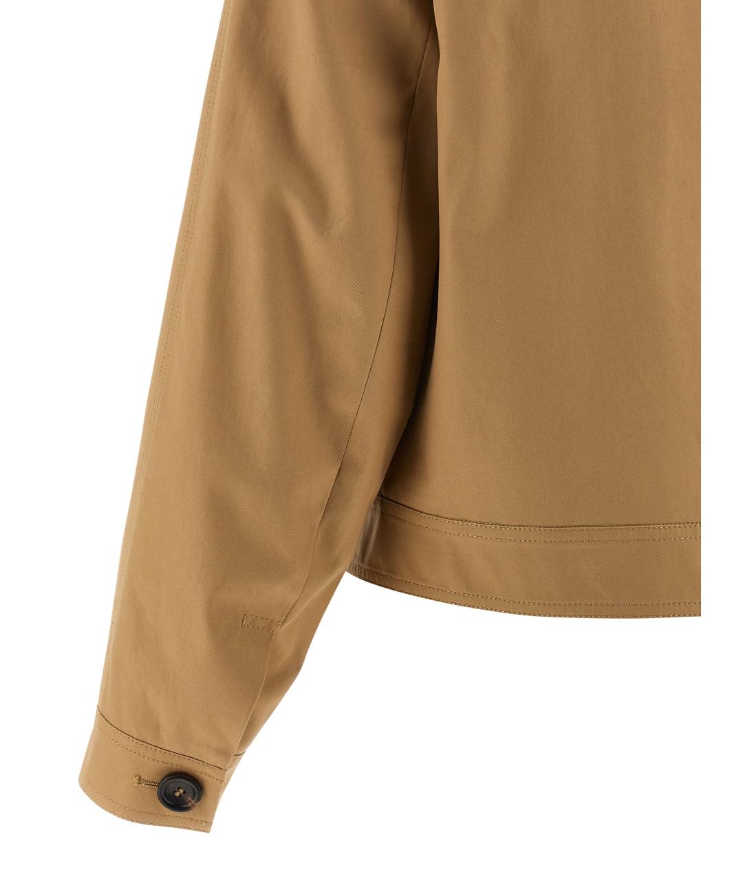 MAX MARA STUDIO Бежевая хлопковая куртка, фото 3