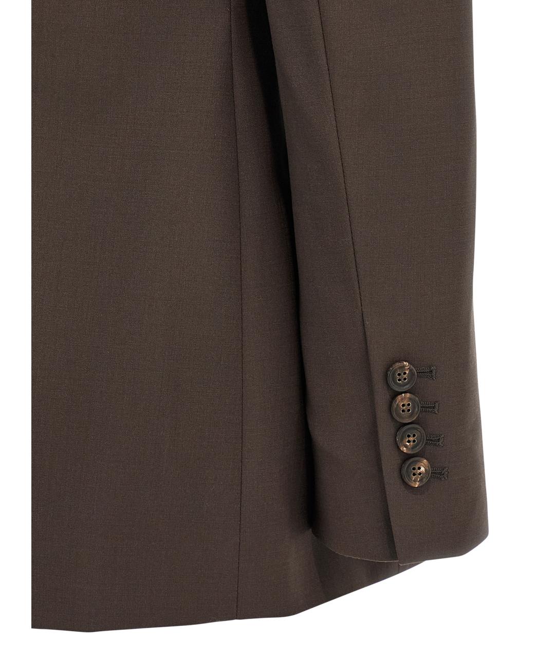 BRUNELLO CUCINELLI Коричневый шерстяной жакет/пиджак, фото 4