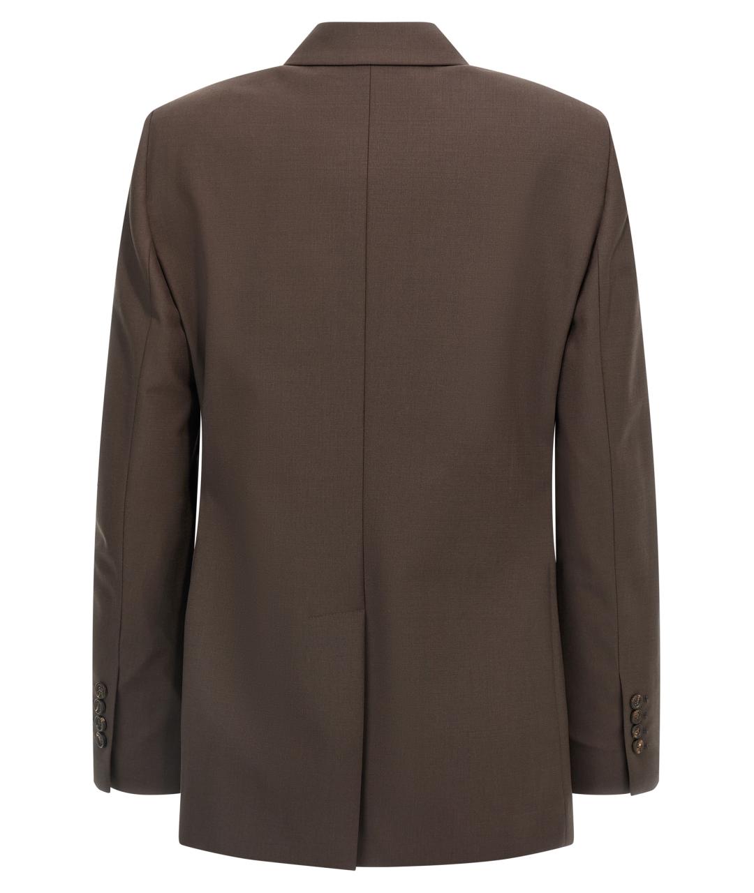 BRUNELLO CUCINELLI Коричневый шерстяной жакет/пиджак, фото 2