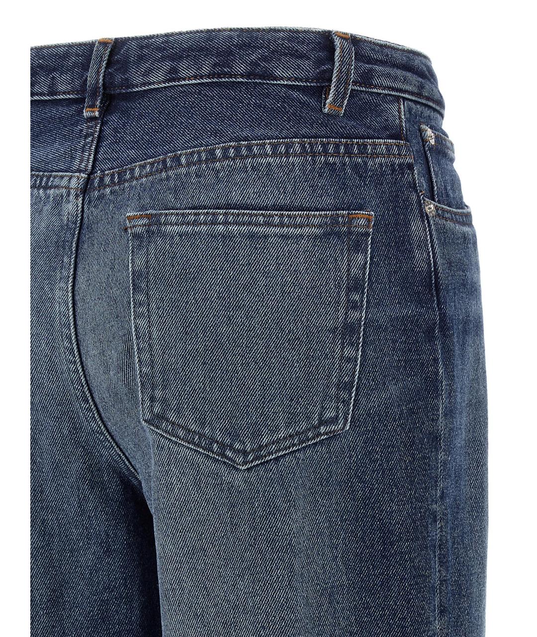 A.P.C. Синие хлопковые прямые джинсы, фото 4