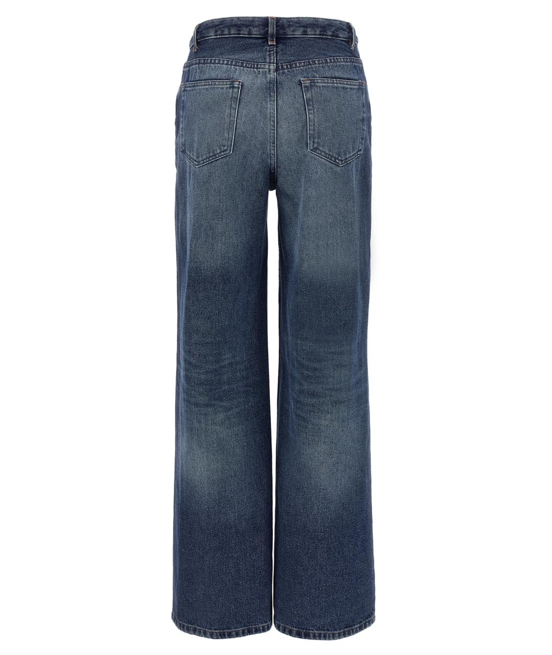 A.P.C. Синие хлопковые прямые джинсы, фото 2