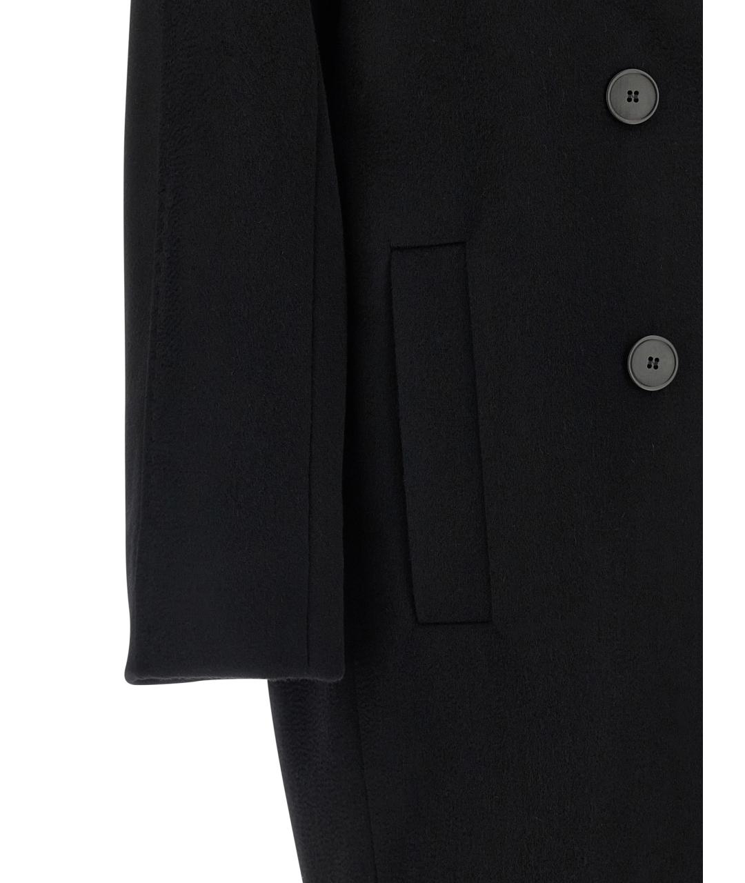 MAX MARA STUDIO Черное шерстяное пальто, фото 4