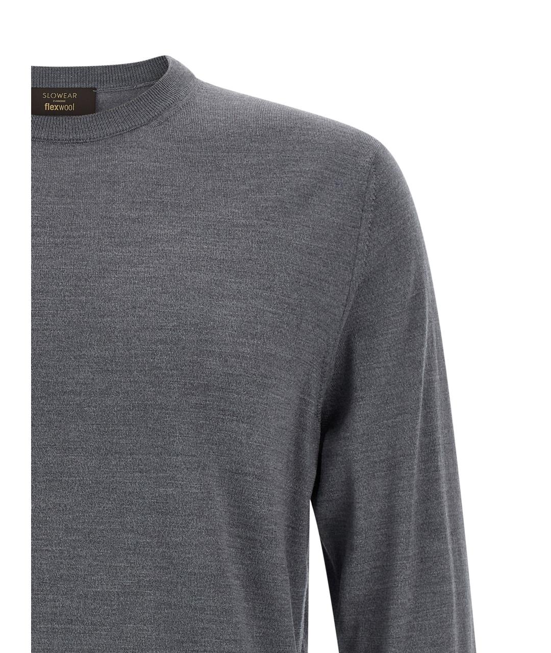 ZANONE Серый шерстяной джемпер / свитер, фото 3