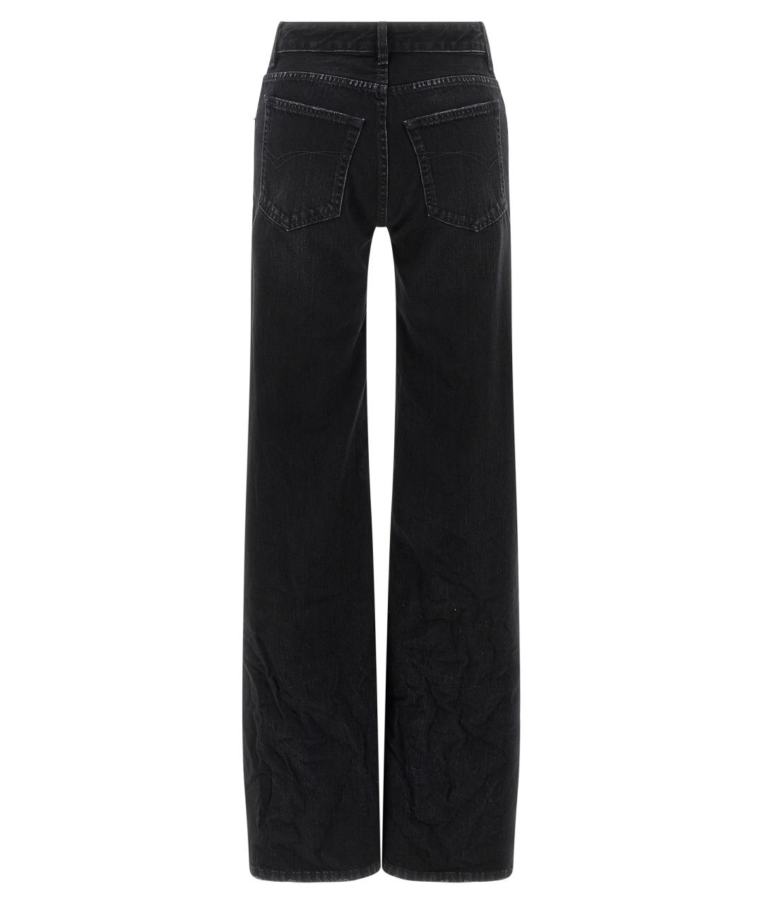 BALENCIAGA Черные хлопковые прямые джинсы, фото 2