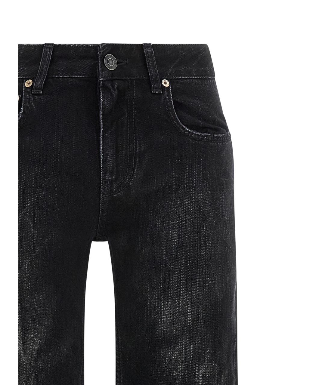 BALENCIAGA Черные хлопковые прямые джинсы, фото 3