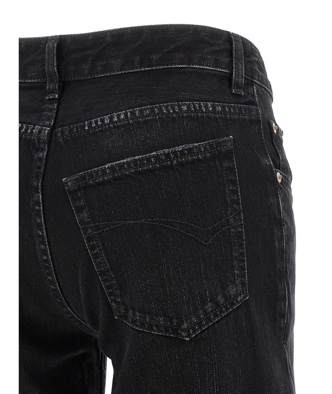 BALENCIAGA Черные хлопковые прямые джинсы, фото 4