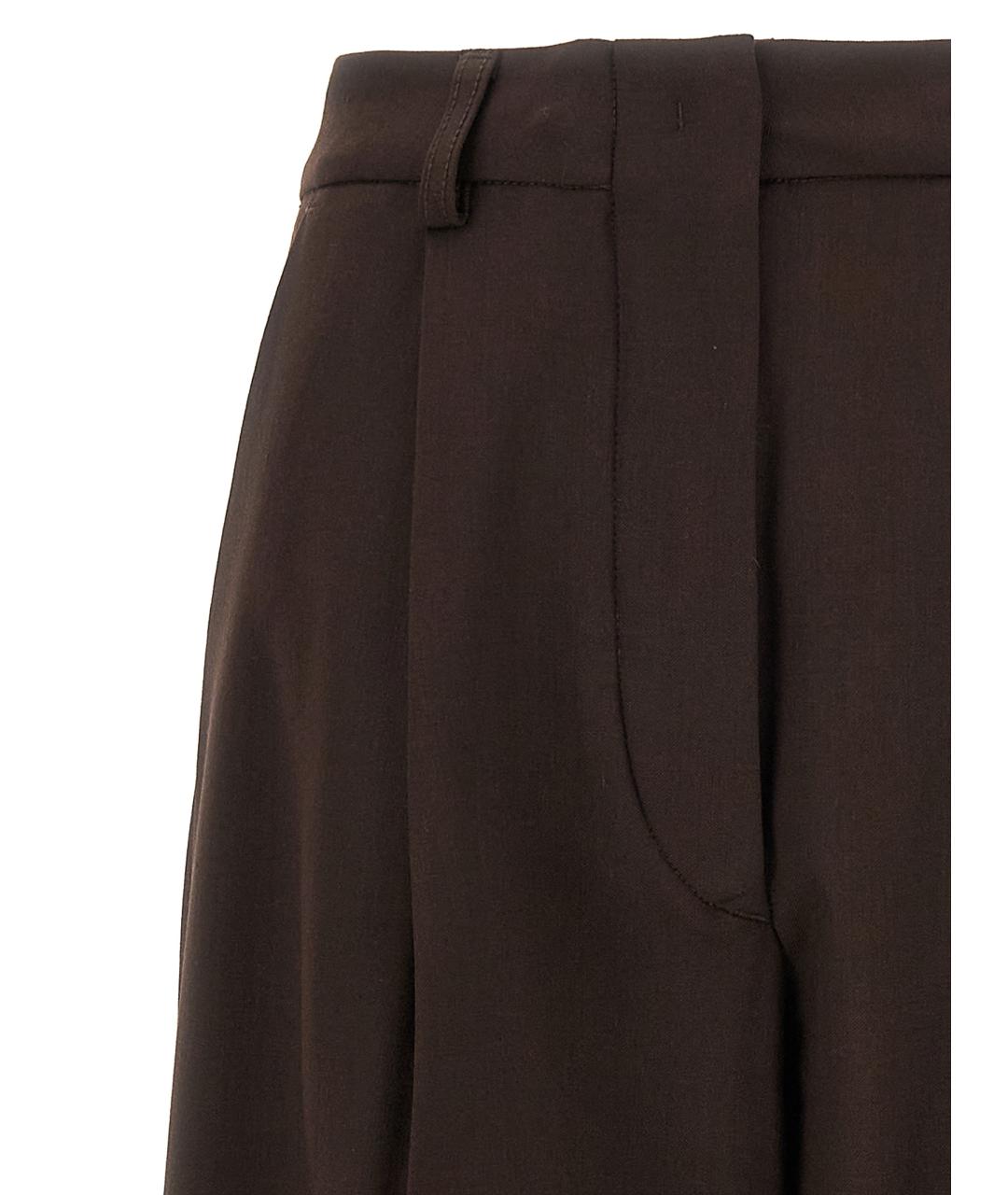 THELATEST Коричневые шерстяные прямые брюки, фото 3