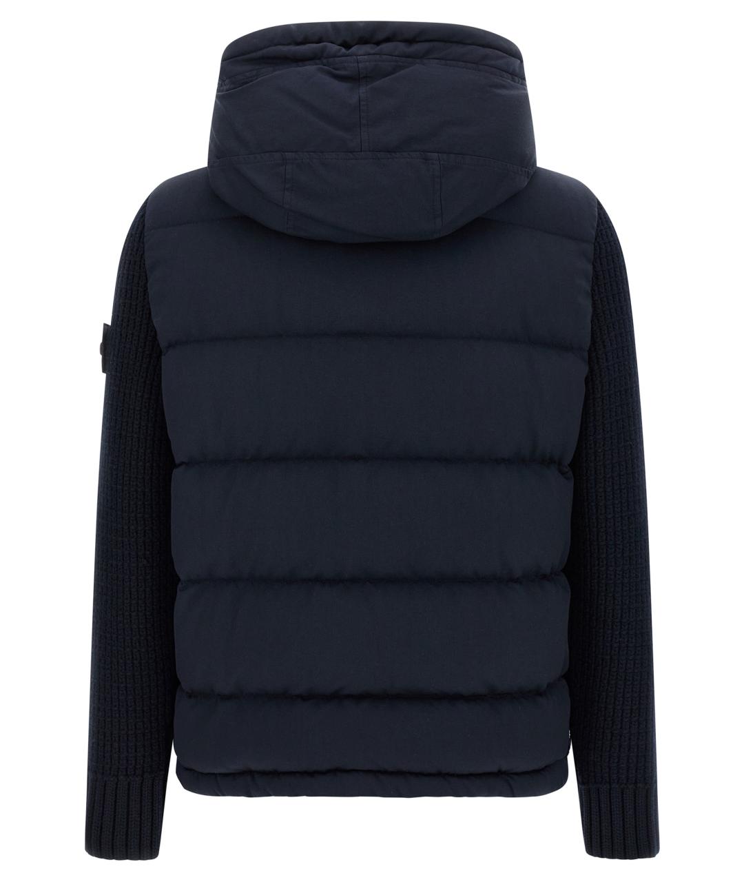 STONE ISLAND Темно-синяя шерстяная куртка, фото 2