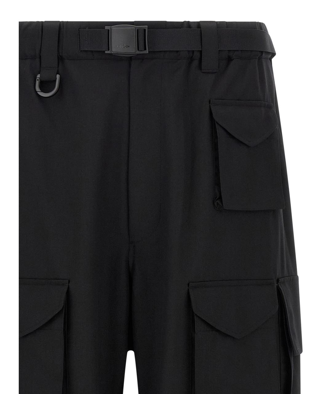 Y-3 Черные шерстяные повседневные брюки, фото 3