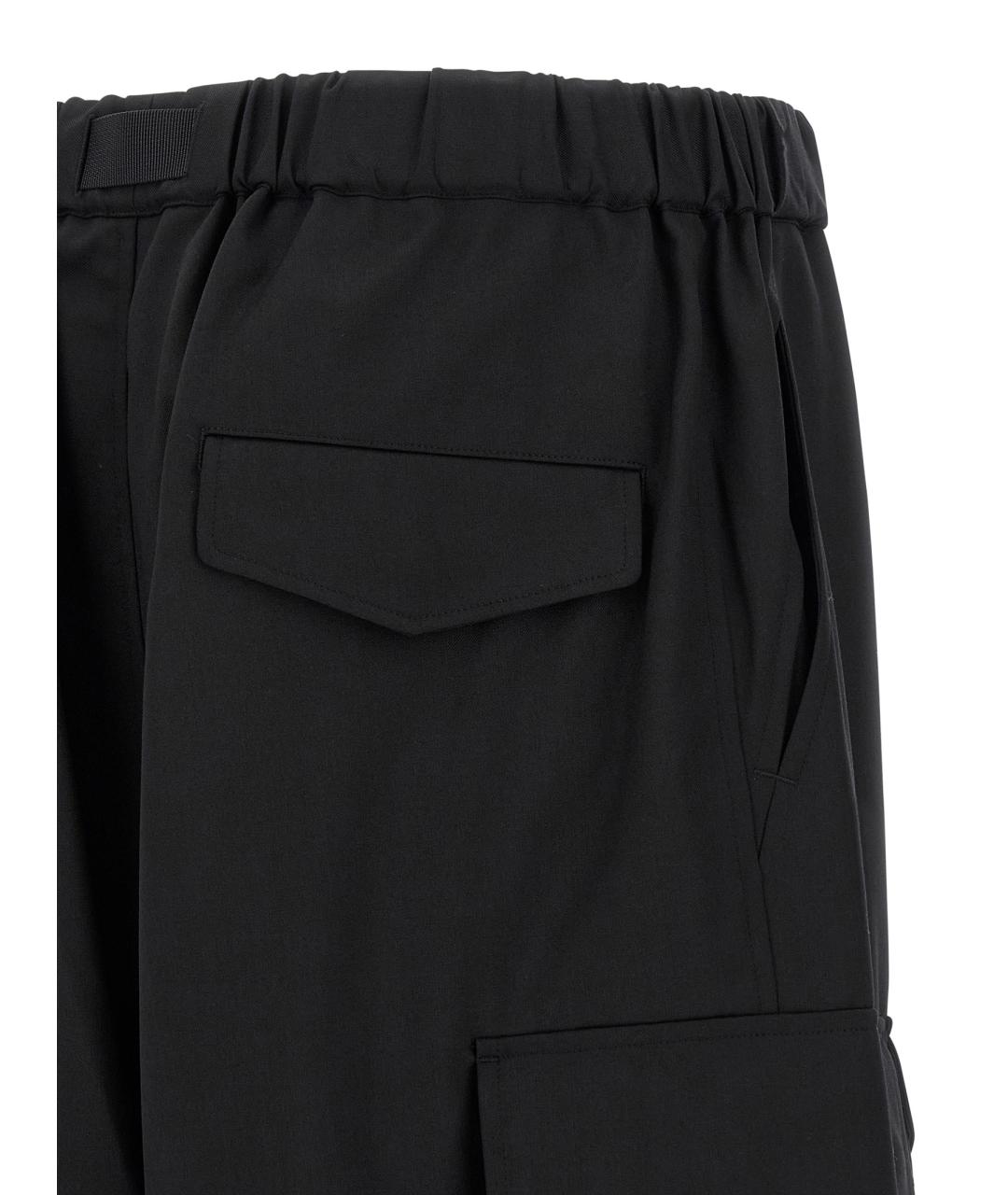 Y-3 Черные шерстяные повседневные брюки, фото 4
