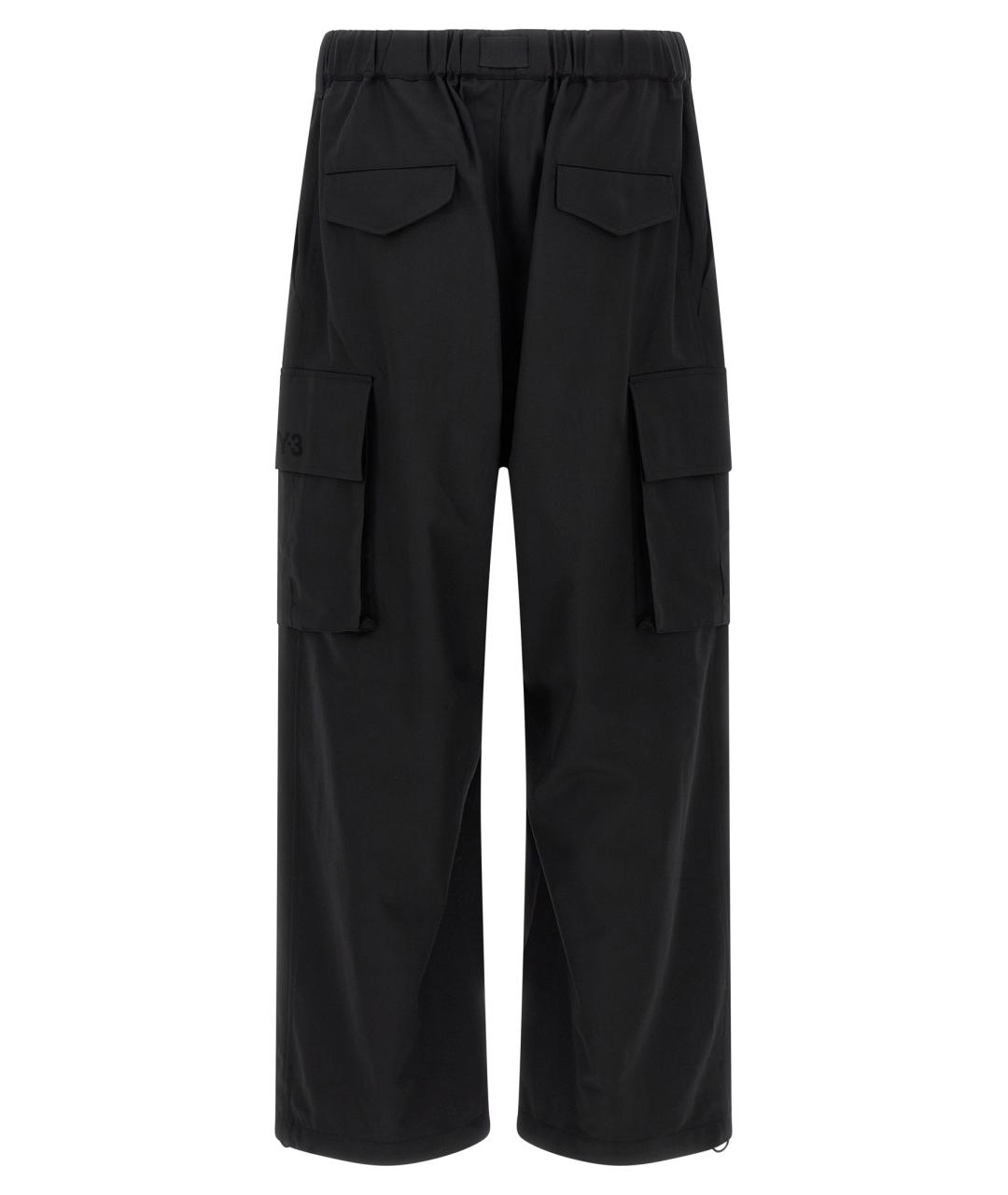 Y-3 Черные шерстяные повседневные брюки, фото 2
